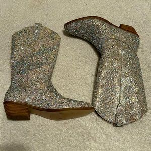 Madden Girl Sparkly Cowgirl Boots